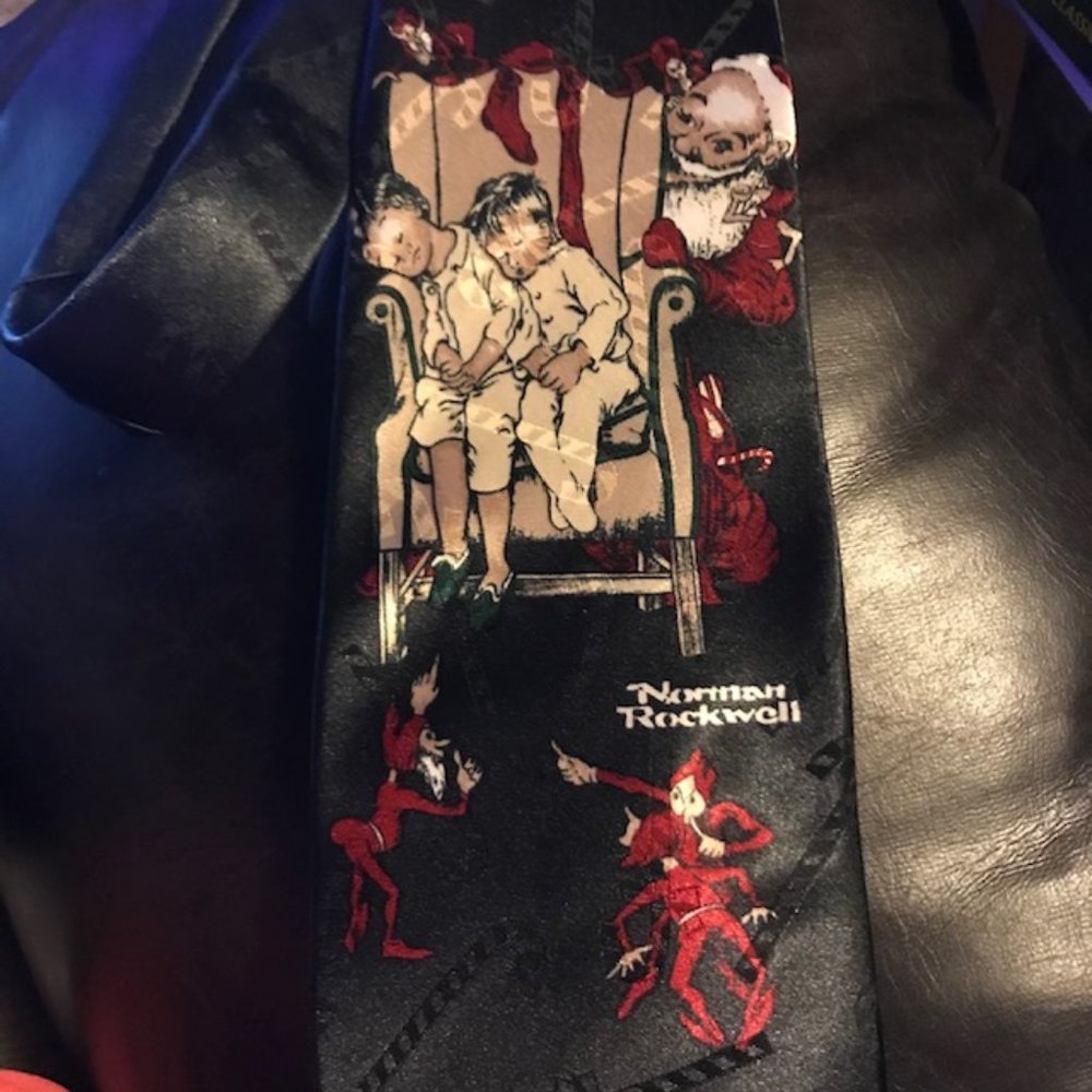 Norman Rockwell Men's Christmas Tie